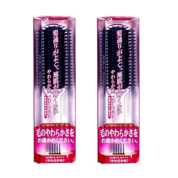【マラソン中 P5倍】 【2セット】 Fairfee ブローブラシ やわらかめ FF-1000CP ヘアブラシ おすすめ ブラシ やさしい マッサージ やわらかい ブロー ヘアブロー まとまる 髪 ヘア 使いやすい 日本製 池本刷子工業 池本ブラシ