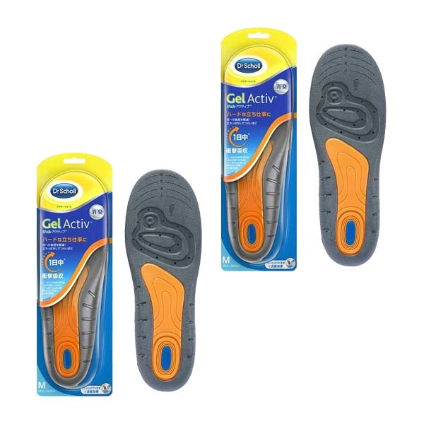 【2セット】 ドクターショール ジェルアクティブ インソール ワーク M 25.5-29.5cm おすすめ中敷き インソール 蒸れ 足の臭い 消臭 抗菌 フリー...