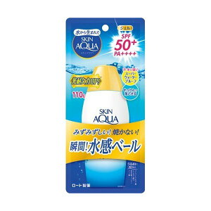 ポイント2倍★全商品対象♪2/6〜9まで 【送料無料】 スキンアクア スーパーモイスチャージェル SPF50+ PA++++ 110gロート製薬 SKIN AQUA ウォータープルーフ 日焼け止め 汗 水 紫外線 化粧下地