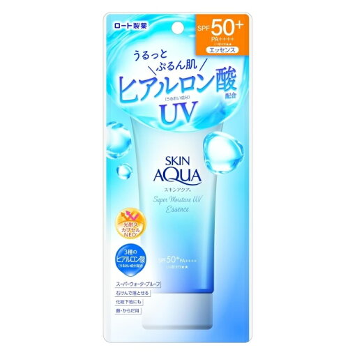 スキンアクア スーパーモイスチャーエッセンス 80gロート製薬 SKIN AQUA ウォータープルーフ 日焼け止め 汗 水 紫外線 化粧下地 顔 からだ ヒアルロン酸 スキンアクア スーパーモイスチャーエッセンス 80gロート製薬 SKIN AQUA ウォータープルーフ 日焼け止め 汗 水 紫外線 化粧下地 顔 からだ ヒアルロン酸