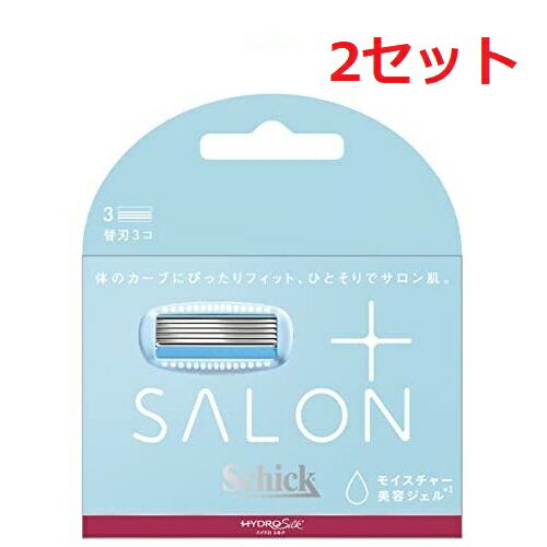 【2セット】 シック ハイドロシルク サロンプラス 替刃 3個入り 5枚刃 カミソリ ボディケア 剃刀 替刃 モイスチュア 美容ジェル 体毛 産毛 足 ムダ毛 女性 schick 替刃だけ 付け替え 本体必須 ハイドロシルク 処理 シェービング剤