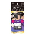 TO-PLAN 白髪かくし ファンデーション ミラー付 コンパクトセット ブラック 白髪 白髪染め カラー ヘアケア 生え際 分け目 塗るだけ ウォータープルーフ