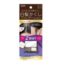 TO-PLAN 白髪かくし ファンデーション ミラー付 コンパクトセット ダークブラウン 白髪 白髪染め カラー ヘアケア 生え際 分け目 塗るだけ ウォータープルーフ
