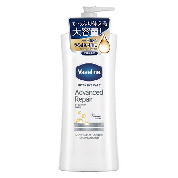 ヴァセリン インテンシブケア アドバンスドリペア ボディローション 400ml 無香性 Vaseline ボディークリーム ボディーローション 無香料 乾燥 保湿 全身 体 保護 カサカサ うるおい ベタつかない ワセリン 乾燥肌 普通肌 人気 大容量 ポンプ式