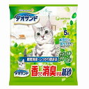 【2セット】 デオサンド 香りで消臭する紙砂 ナチュラルグリーンの香り 5L 猫トイレ 紙 猫 ねこ砂 ネコ砂 抗菌 消臭 固まる ペットグッズ ユニチャーム