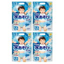 【マラソン中 P5倍】 【4セット】 ムーニー 水あそびパンツ ブルー L 3枚 水遊びパンツ Lサイズ おむつ 水着 ベビー オムツ パンツ プール スイミン...