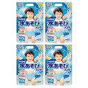 【マラソン中 P5倍】 【4セット】 ムーニー 水あそびパンツ ブルー ビッグ 3枚 水遊びパンツ ビッグサイズ おむつ 水着 ベビー オムツ パンツ プール ...