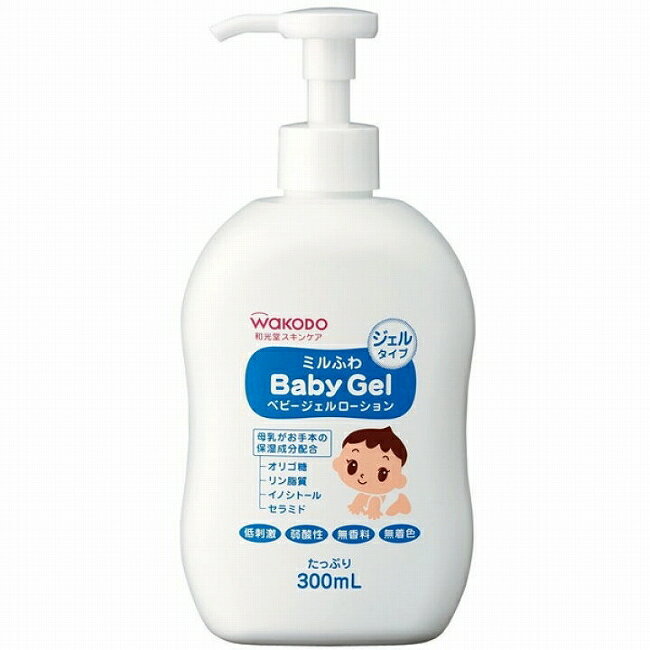 入浴後や顔をふいた後すぐにケア 赤ちゃんの肌を考えて、水と油のバランスに着目したスキンケア。 水溶性保湿成分（オリゴ糖・イノシトール）＆うるおい脂質成分（リン脂質・セラミド）配合。 さっとのばせてべたつかないプルプルジェルタイプ。 名称 ミルふわ ベビージェルローション ポンプタイプ 容量 300ml×2セット 成分 水、グリセリン、BG、ラフィノース、水添レシチン、イノシトール、セラミド3、フィトステロールズ、ベタイン、ラウロイルリシン、ポリクオタニウム−51、グリチルリチン酸2K、トコフェロール、PEG−60水添ヒマシ油、カルボマー、水酸化K、EDTA−2Na、エチルヘキシルグリセリン、フェノキシエタノール ご使用上のご注意 傷やはれもの、湿疹等、異常のある部位には使用しないでください。 お肌に異常が生じていないかよく注意して使用してください。使用中、または使用したお肌に直射日光が当り、赤み、はれ、刺激、色抜け(白斑等)や黒ずみ等の異常があらわれた時は使用を中止してください。 そのまま使用を続けると、症状を悪化させることがあるので皮膚科専門医等に相談されることをおすすめします。 目に入ったときはすぐに洗い流してください。 極端に高温や低温の場所、直射日光の当たる場所には保管しないこと。 乳幼児の手の届かない場所に保管してください。 区分 日本製/化粧品 メーカー アサヒグループ食品 広告文責 株式会社LUXSEED 092-710-7408 配送について 代金引換はご利用いただけませんのでご了承くださいませ。 通常ご入金確認が取れてから3日&#12316;1週間でお届けいたしますが、物流の状況により2週間ほどお時間をいただくこともございます また、この商品は通常メーカーの在庫商品となっておりますので、メーカ在庫切れの場合がございます。その場合はキャンセルさせていただくこともございますのでご了承くださいませ。 送料 送料は基本無料※ただし、北海道・沖縄・離島は別途お見積りとなります。 備考 ※リニューアルに伴いパッケージ・内容等予告なく変更する場合がございます。予めご了承ください。
