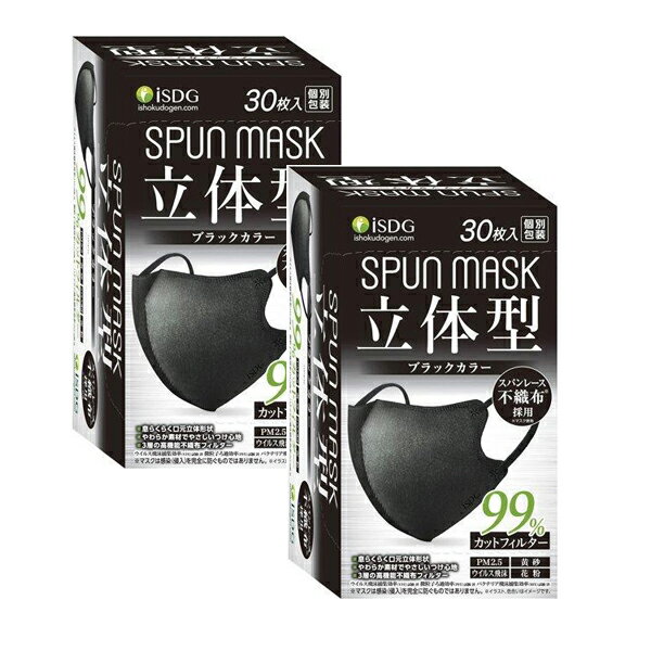 【2セット】 立体型 SPUN MASK 不織布 カラーマス