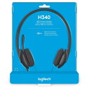 Logitech H340 USBヘッドセット ロジテック ヘッドフォン ノイズキャンセリングマイク コールセンター 会議 仕事 ゲーム ブラック