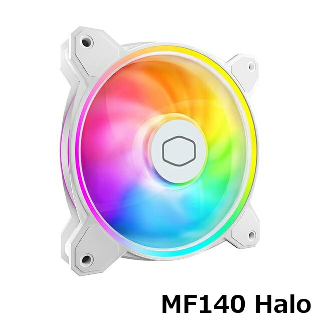 【マラソン中 P5倍】 Cooler Master MasterFan MF140 Halo White Edition MFL-B4DW-15NPA-R1 冷却ファ..