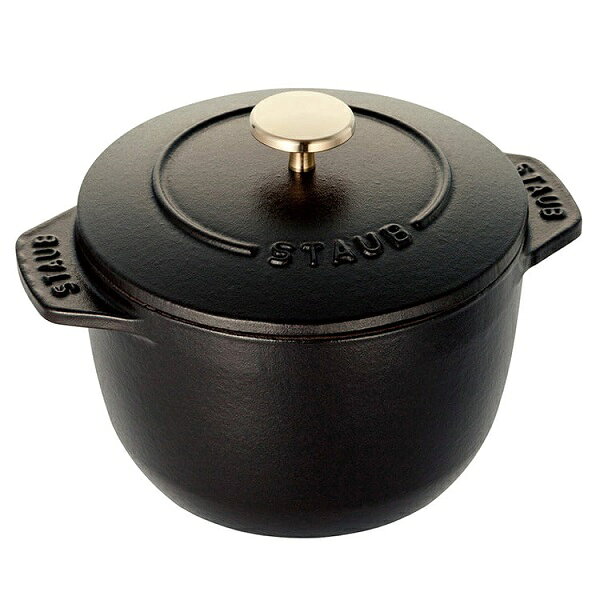 ストウブ staub ラ・ココット de GOHAN M 16cm ブラック 鋳物ホーロー鍋 2合炊き 調理器具 おすすめ 調理グッズ キッチングッズ 料理 お洒落 スタイリッシュ 話題 おしゃれ ガス直火 IH オーブン 食洗機 プレゼント 鍋 La Cocotte