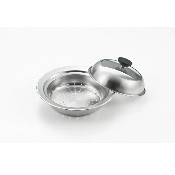 ヨシカワ 見える お鍋用蒸し器 18〜20cm用 YJ3625 蒸し器 蒸し調理器 中が見える セイロ ガラス蓋 鍋用蒸し器