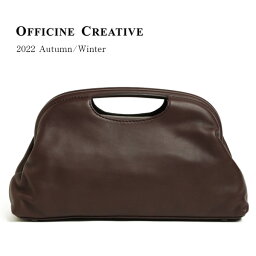 OFFICINE CREATIVE オフィチーネ クリエイティブ レディース バッグ クラッチ ショルダー レザー カーフ がま口 HELEN02 TRUFFLE ダークブラウン