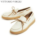 VITTORIO VIRGILI ヴィットリオヴィルジリ メンズ スリッポン モカシン スニーカー リボン レザー 鹿革 ラバーソール VU1558 03 DO...
