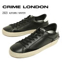 CRIME LONDON クライムロンドン スニーカー メンズ レザー ローカット レースアップ DISTRESSED 18000 AA6 20 BLACK ブラック