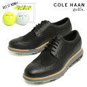 COLE HAAN コールハーン シューズ ゴルフ メンズ ゴルフシューズ レザー ウイングチップ スパイク レースアップ オリジナルグランド ツアー ゴルフ ウォータープルーフ C36154 BLACK/NATURAL ブラック