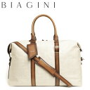 BIAGINI 1968 ビアジーニ 1968 SILVANO BIAGINI バッグ 2WAY メンズ ボストン ショルダー レザー キャンバス パティーヌ仕上げ BORSA DUNE MORO ブラウン