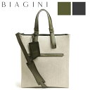 BIAGINI 1968 ビアジーニ 1968 SILVANO BIAGINI バッグ 2WAY メンズ トート ショルダー レザー キャンバス パティーヌ仕上...
