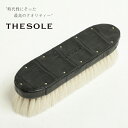 THE SOLE ザソール 洋服ブラシ レザー クロコダイル 山羊毛 TSB-CR ケアブラシ BLACK/ブラック