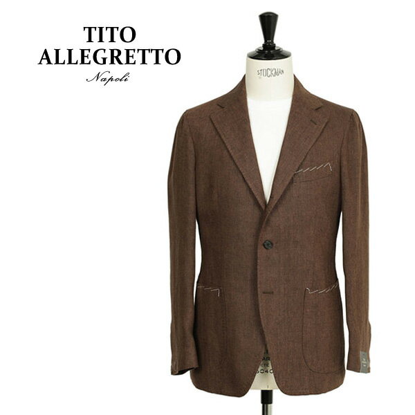 TITO ALLEGRETTO ティートアッレグレット ジャケット シングル 3B リネン TA-05 241 064 BROWN ブラウン ティト