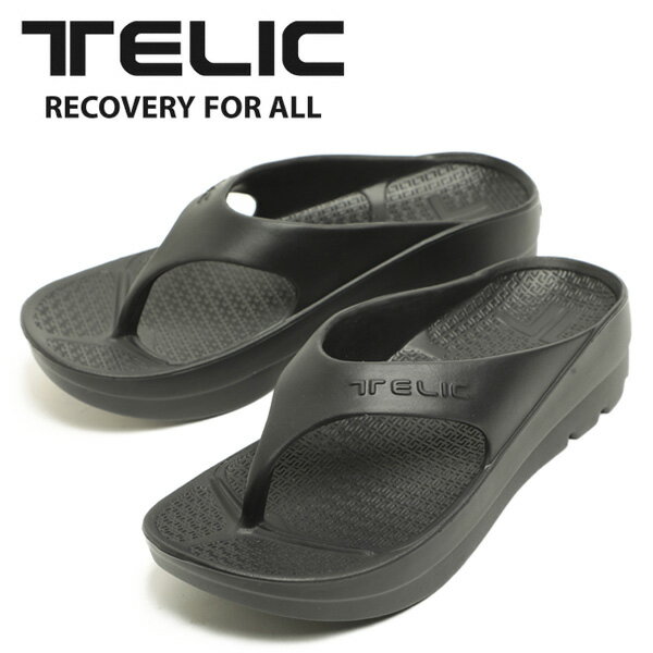 テリック サンダル メンズ TELIC テリック サンダル シャワー スポーツ EVA 厚底 リカバリー W-FLIPFLOP BLACK ブラック