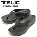 TELIC テリック サンダル レディース シャワー スポーツ EVA 厚底 リカバリー W-FLIPFLOP BLACK ブラック