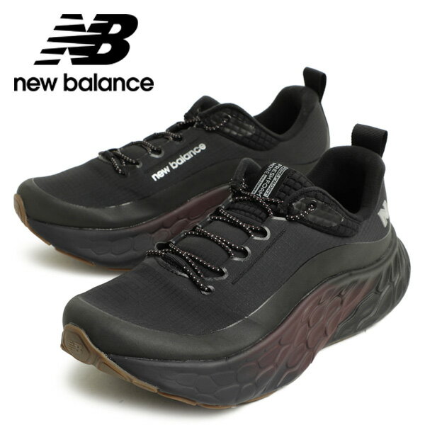 new balance ニューバランス メンズ スニーカー 撥水 メッシュ テキスタイル ローカット ボリュームソール 2E Fresh Foam X More v4 Permafrost MMORWBK BLACK BURGUNDY ブラック バーガンディ