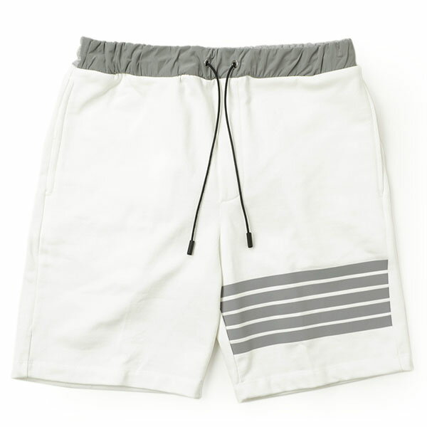 P.M.D.S ピーエムディーエス メンズ ショーツ スウェット 裏毛 リブ コットン ライン ANAFI SHORT SWB714 T698 WHITE ホワイト PMDS