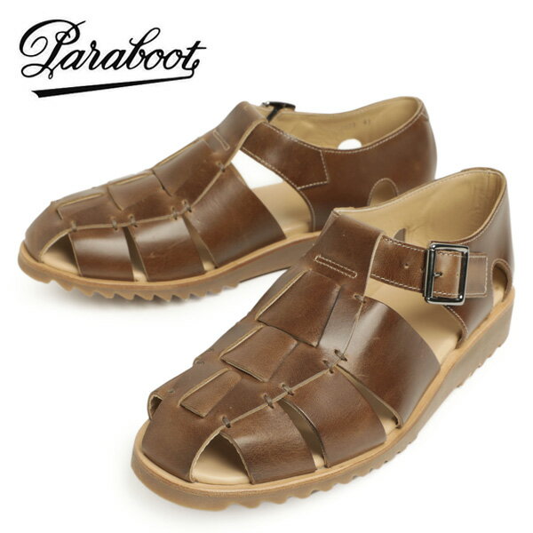 楽天菅原靴店 （Sugawara Ltd）パラブーツ Paraboot パシフィック PACIFIC サンダル グルカ レザー リス SPORTソール 123304 NATUREL ブラウン