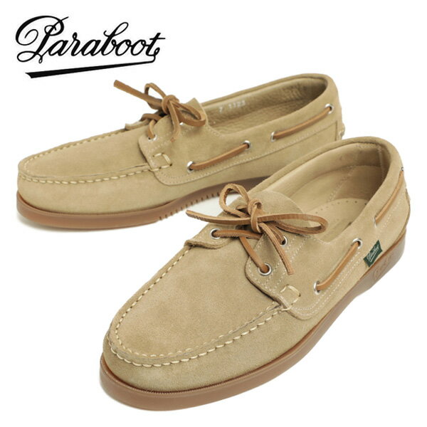 パラブーツ PARABOOT デッキシューズ バース BARTH メンズ スエード ベロア MARINEソール 780547 VEL SAND ベージュ