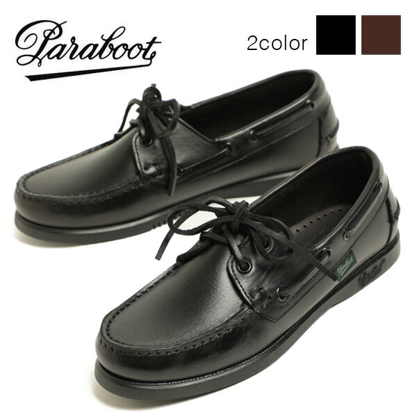 【国内正規品】PARABOOT パラブーツ BARTH F バース レディース デッキシューズ リス レザー スリッポン MARINEソール 190812 NOIR 190818 AMERICA