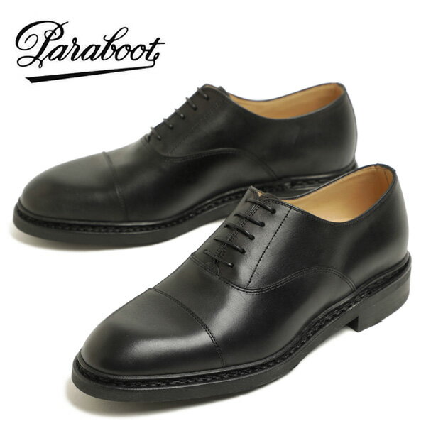 PARABOOT MONTAIGNE パラブーツ モンターニュ ストレートチップ リスレザー レザー ノルウィージャンウエルト NOIR ブラック 黒 キャップトゥ レースアップ 内羽根