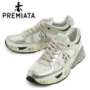PREMIATA プレミアータ MASED ホワイト シルバー レディース スニーカー メッシュ スエード メタリック 7402 ホワイト シルバー ランニング...