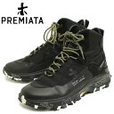 PREMIATA プレミアータ スニーカー メンズ ナイロン ラバー 厚底 レースアップ ハイカット SAINT CROSS 380 ブラック