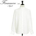 フィナモレ Yシャツ Finamore フィナモレ メンズ シャツ カッタウェイ リネン SIMONE BALI 長袖 C0032 13 ホワイト