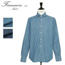 【100周年記念モデル】Finamore フィナモレ メンズ シャツ デニム カッタウェイ コットン SIMONE BALI 長袖 製品洗い 019542 C0...