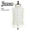 【国内正規品】HERNO ヘルノ ベスト ニット ウール ナイロン 撥水 中綿 フーデッド デタッチャブル MC009UR 1310 ベージュ