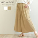 MICA&DEAL マイカアンドディール レディース パンツ ワイド キュロット バギー 綿 ポリエステル 203114 tuck cutottes pants CAMEL/キャメル WHITE/ホワイト