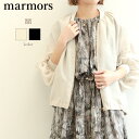 marmors マルモア レディース ブルゾン ジップアップ ショート丈 ボリューム袖 シアー ポリエステル コットン Organdy blouson 206047 BEIGE ベージュ BLACK ブラック