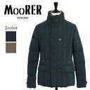 【国内正規品】MOORER ムーレー SIRO シーロ ダウン メンズ ジャケット コート アウター ナイロン ポリエステル ファー ショート丈 撥水 キルティング ACQUA SIRO-OS BLU ネイビー CACAO グレージュ