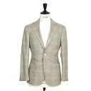 RING JACKET リングジャケット メンズ ジャケット 3B シングル 段返り カシミヤ シルク チェック Loro Piana MEISTER MODEL 254FH GREGE グレージュ