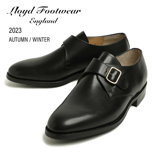 Lloyd Footwear ロイドフットウェア シューズ モンクストラップ シングルモンク プレーントゥ カーフ ダイナイトソール Vシリーズ 2822 ER01 BLACK ブラック