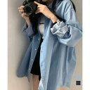 ビッグデニムシャツレディース重ね着お洒落【ゆうパケット可】(4)