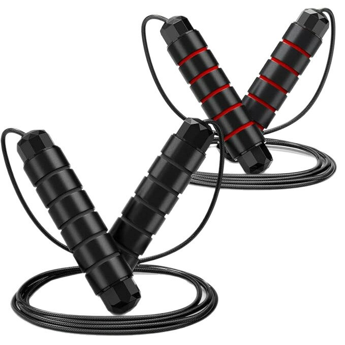【3個セット】縄跳び トレーニング用 ダイエット フィットネス カロリー 消費 有酸素 大人 子供 兼用 重り付き 重さ 長さ 調整可