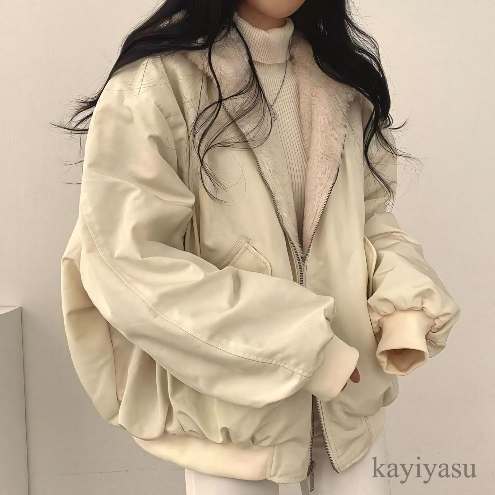 【スーパーSALE限定】アウター レディース リバーシブル ボアブルゾン 2way ボアジャケット 秋冬 ゆったり 暖かい 柔らかい カジュアル 通勤 通学 S-XL