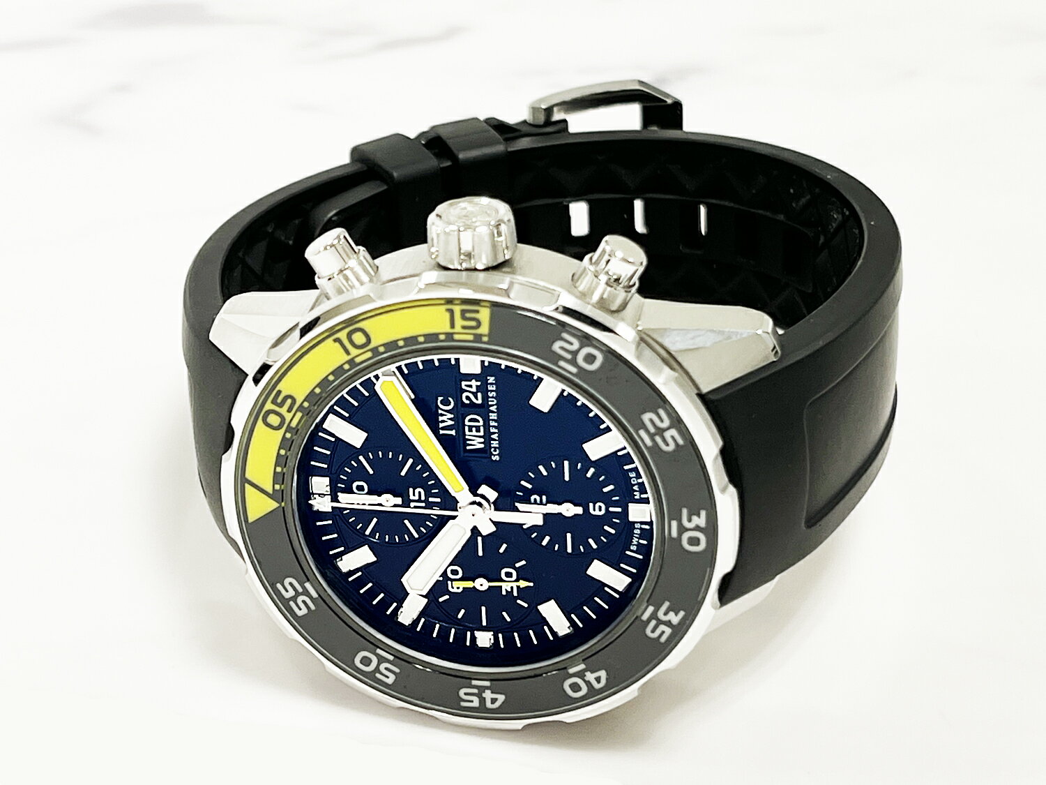 【中古】IWC アクアタイマー クロノグラフ IW376709 ブラック文字盤 自動巻 メンズ 腕時計 仕上げ済