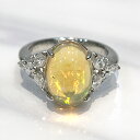 【中古】Pt900 オパール ダイヤ ファッションリング #11 6.7g