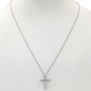 【中古】TIFFANY&Co. ティファニー　ダイヤ　スモール　クロス　PT 950　プラチナ　ネックレス　NC