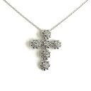 【中古】ティファニー Tiffany&Co. ダイヤモンドクロス ネックレス パロマピカソ K18WG 4.3g